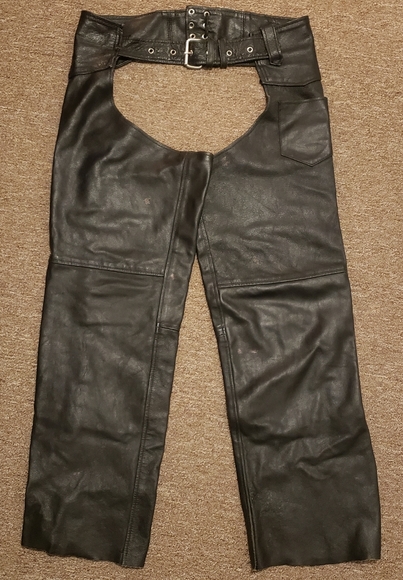 ******Sold******        Blaack Genuine Leather Chaps - Picture 4 of 15